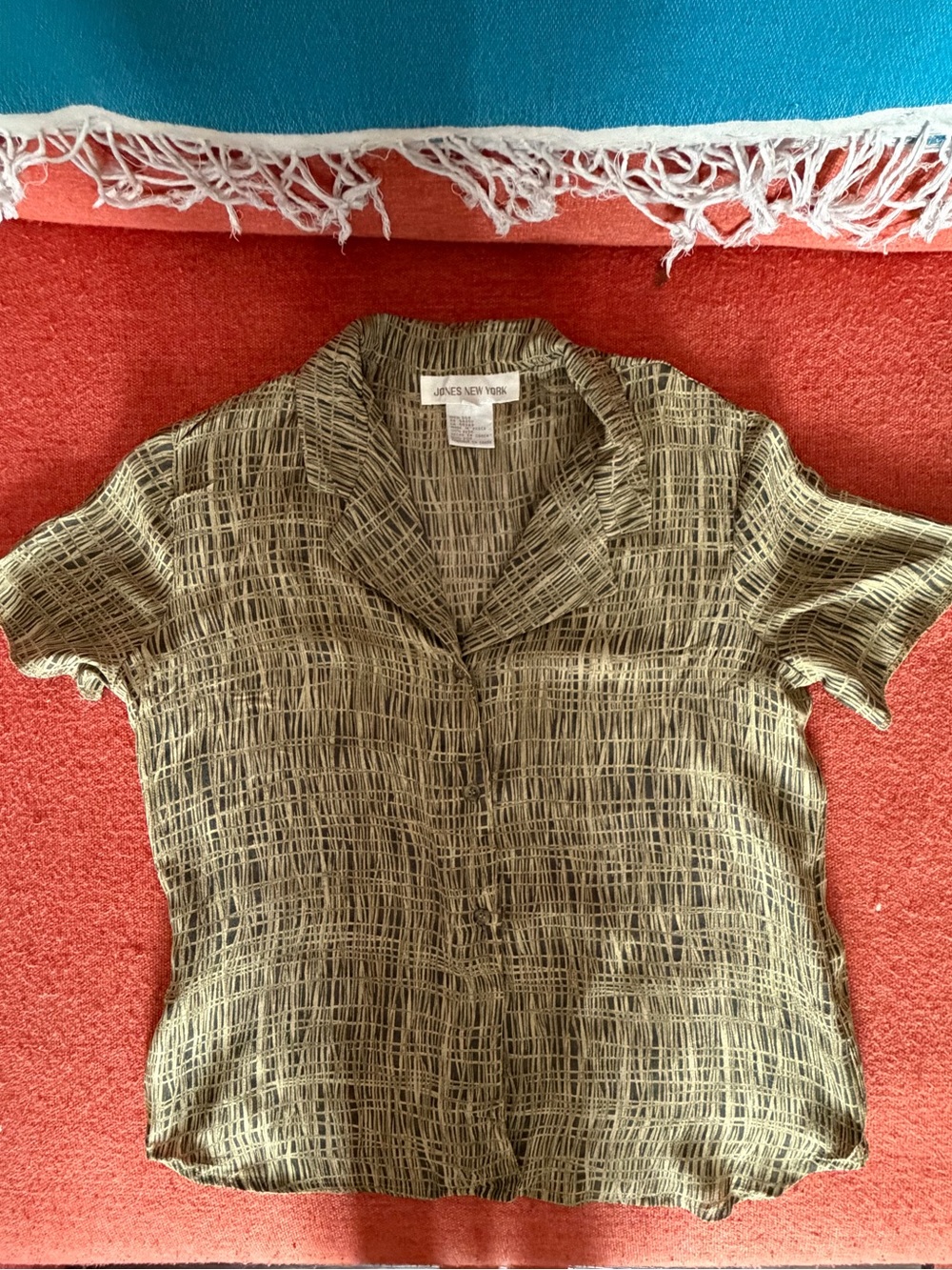 100% Silk Jones New York Blouse